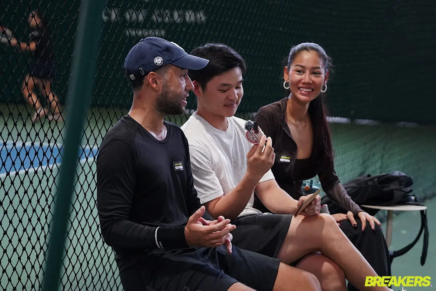 Players courtside