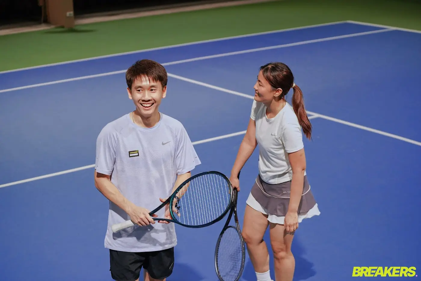 Teammates on court